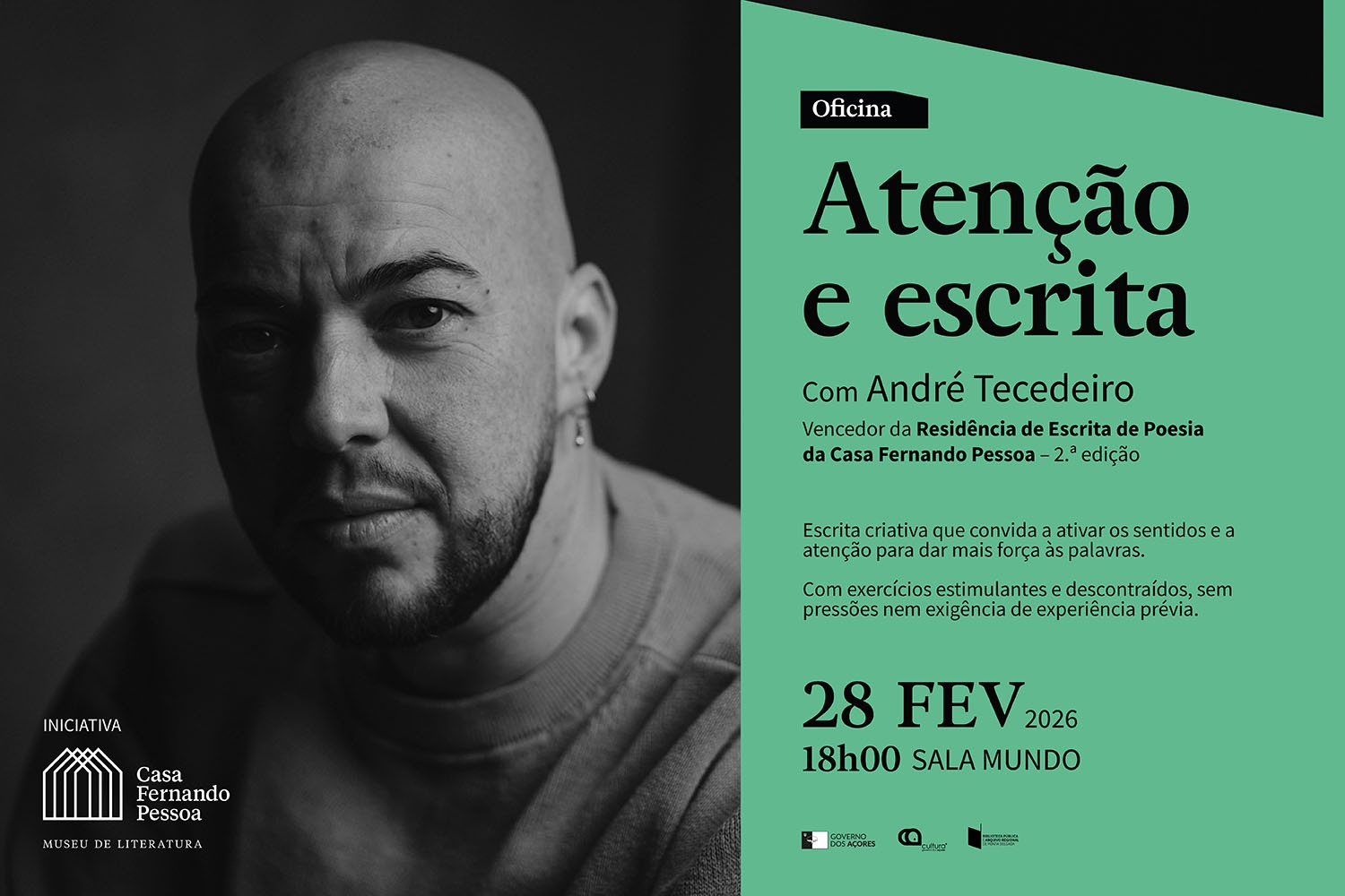 OFICINA DE ESCRITA DE POESIA EM SÃO MIGUEL COM ANDRÉ TECEDEIRO